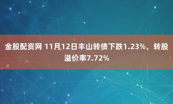金股配资网 11月12日丰山转债下跌1.23%，转股溢价率7.72%